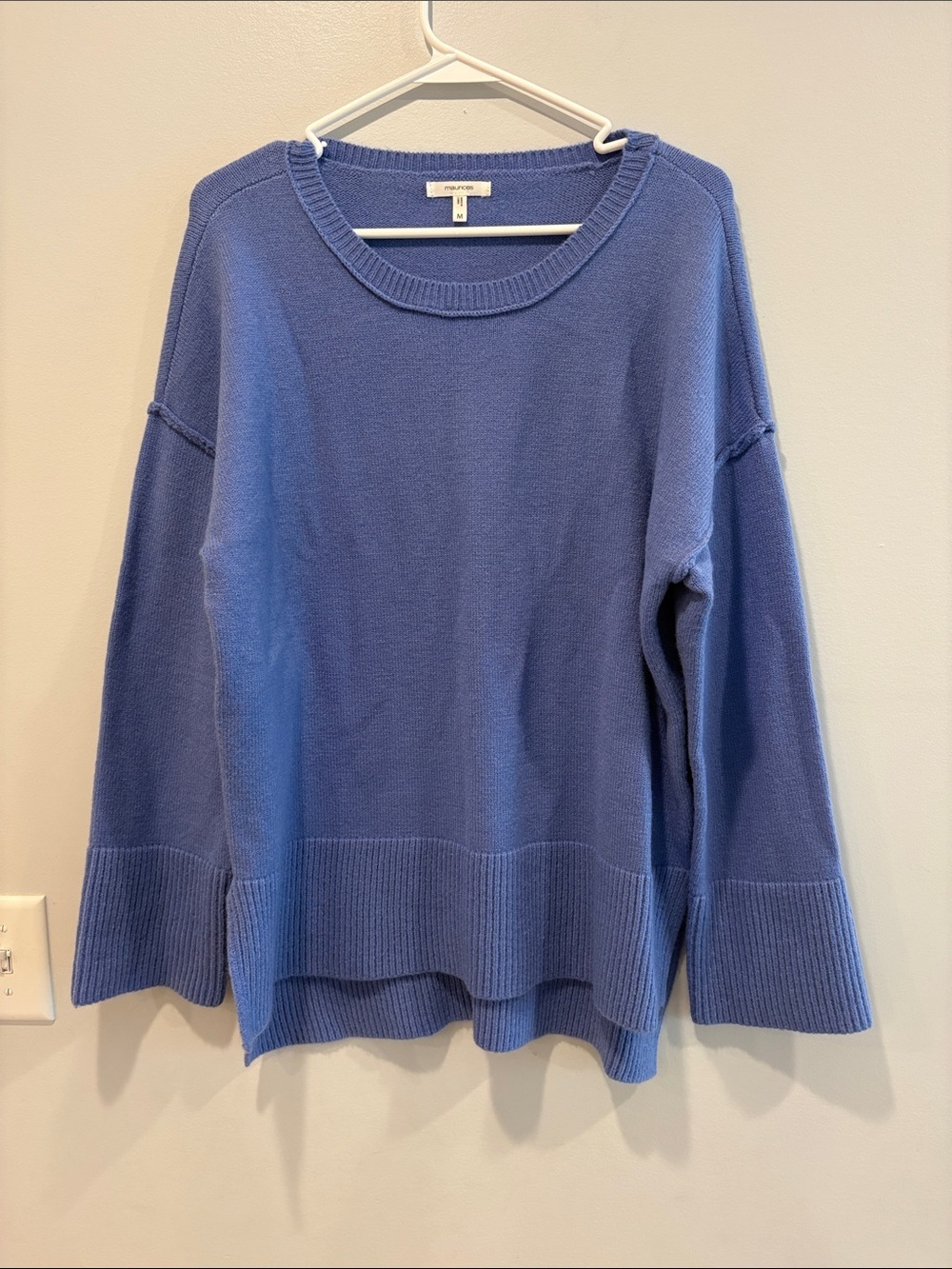 Maurices Periwinkle Relaxed Crewneck Sweater ptp 23 length 27